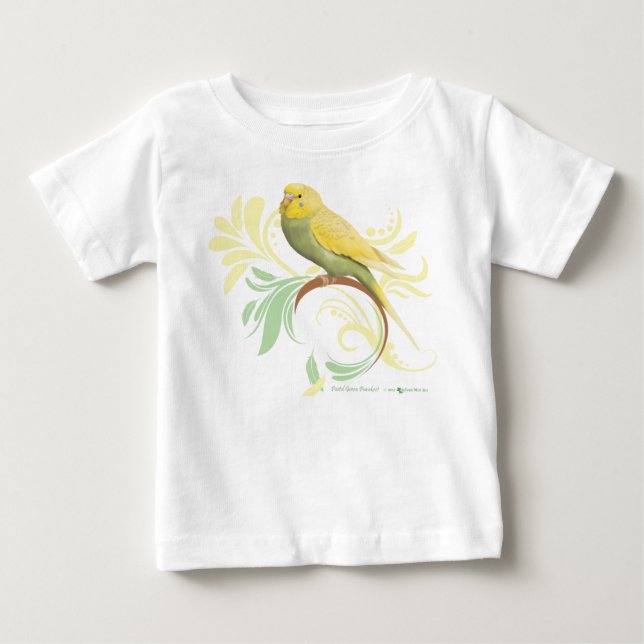 T-shirt Pastel Green Parakeet (Frente)