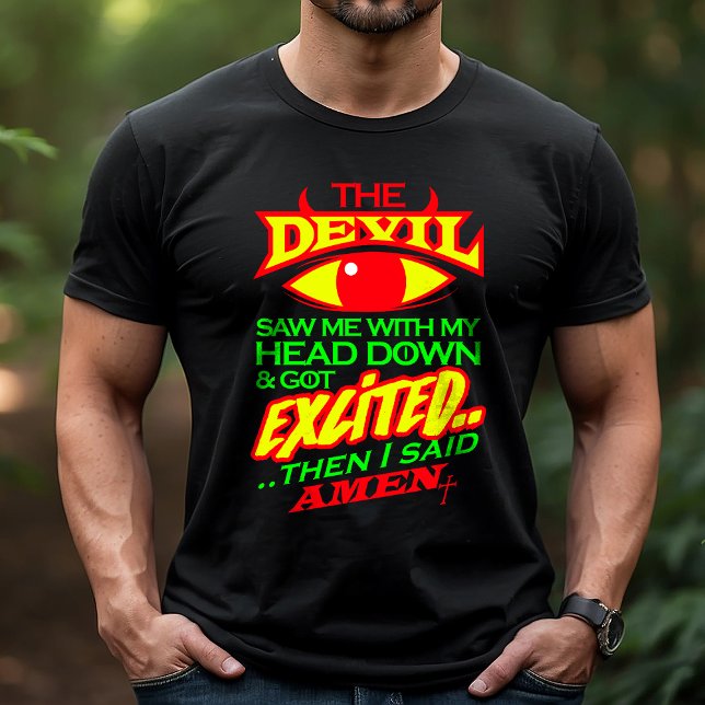 T-shirt Pastor Cristão O Diabo Ficou Animado (Criador carregado)