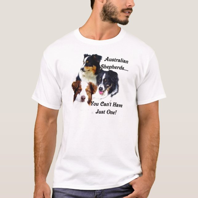 T-shirt pastores australianos (Frente)