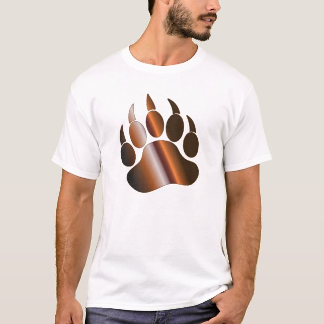 T-SHIRT PATA DE URSO EM AÇO MARROM BRONZE (Frente)