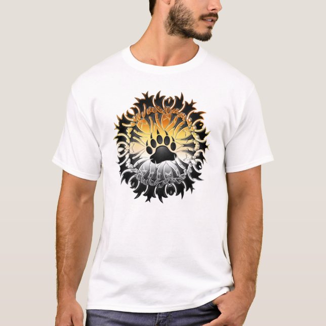T-shirt Pata tribal do orgulho do urso (Frente)