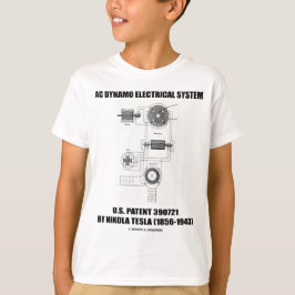 T-shirt Patente do sistema elétrico do dínamo da C.A. de