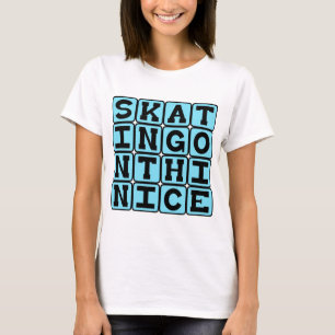 T-shirt Patinando Em Gelo Fino, Em Terreno Perigoso