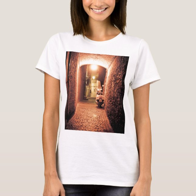 T-shirt Patinete de Piaggio em Italia (Frente)