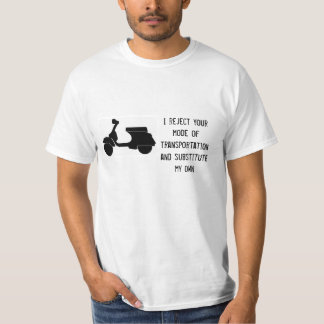 T-shirt Patinete - eu rejeito seu transporte toda a cor