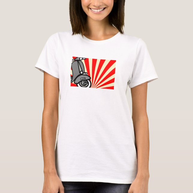 T-shirt Patinete retro (Frente)