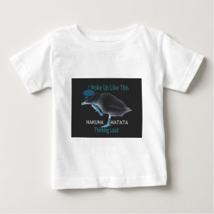 T-shirt Pato com eu acordei como este texto do & Hakuna Ma