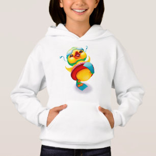 T-shirt Pato com o Hoodie das meninas da engrenagem da