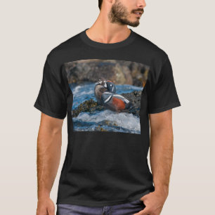T-shirt Pato do Harlequin no surf do oceano