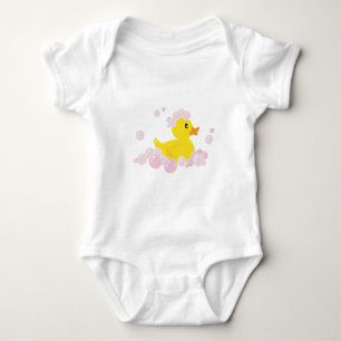 T-shirt Pato em Bolhas Rosa