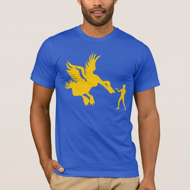 T-shirt Pato feito sob medida cavalo (Frente)