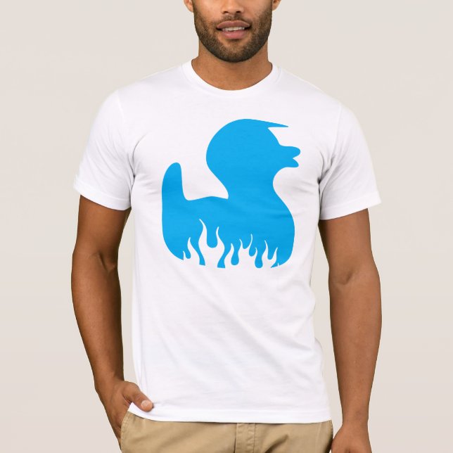T-shirt Pato Rockabilly azul (Frente)