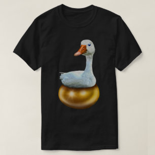 T-shirt Pato sentado em um ovo de Ouro