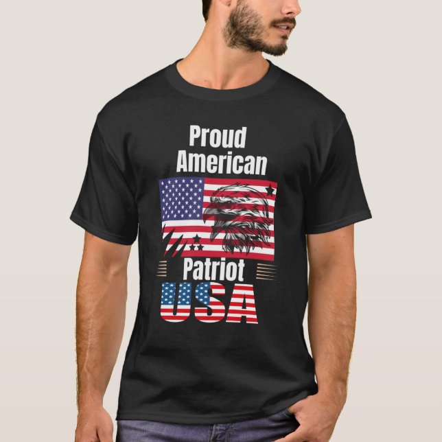 T-Shirt Patriot Americano Orgulhoso (Frente)