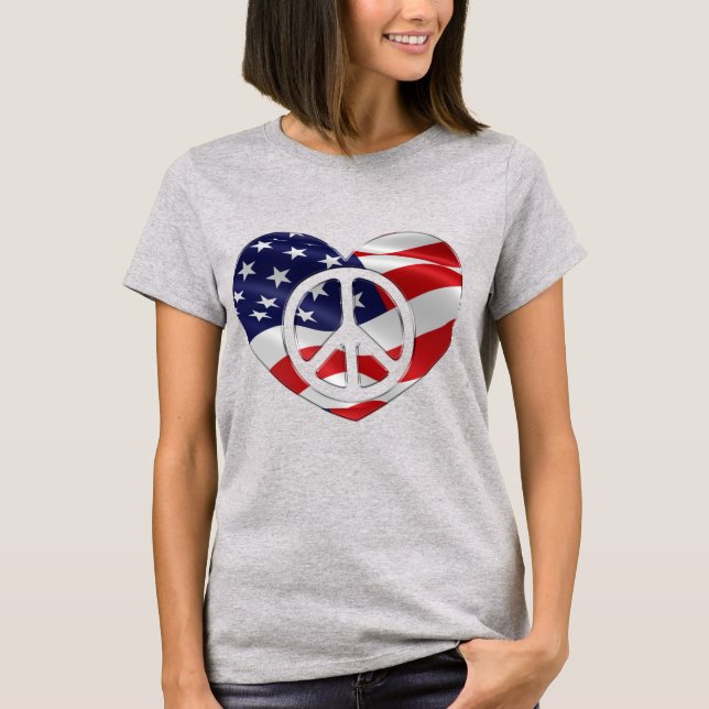 T-Shirt "PATRIOT HEART PEACEFUL" (Frente)