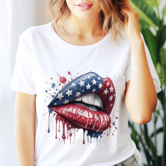 T-Shirt Patriótica Patriótica Mulher Chic