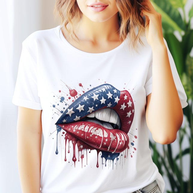 T-Shirt Patriótica Patriótica Mulher Chic (Criador carregado)