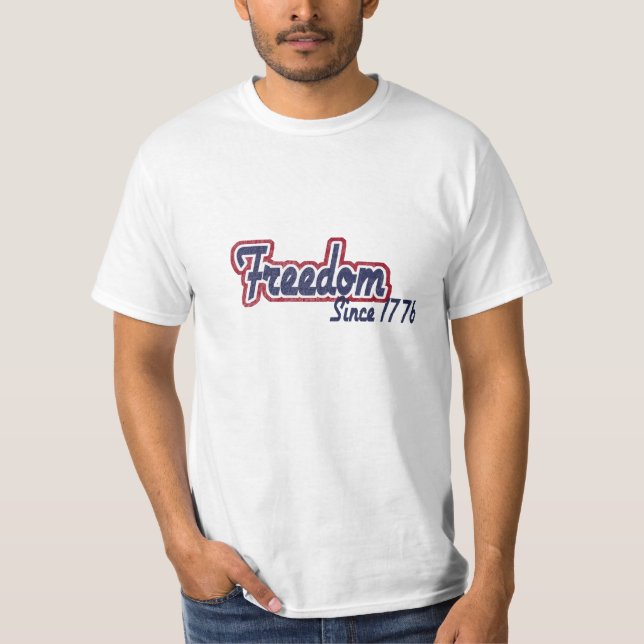 T-shirt patriótico da liberdade 1776 (Frente)