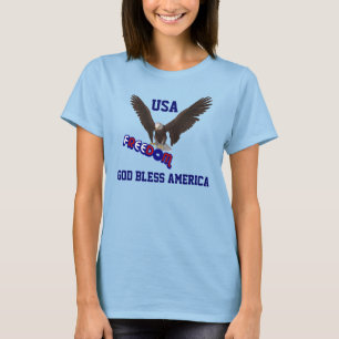 T-shirt patriótico de América dos deus abençoe