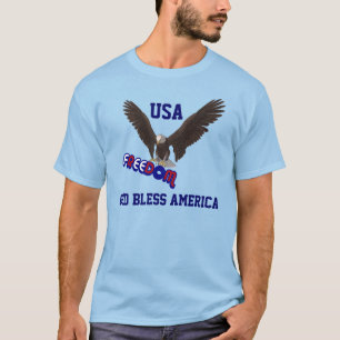 T-shirt patriótico de América dos deus abençoe