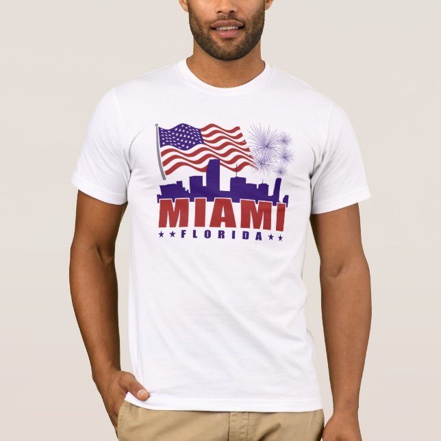 T-shirt patriótico de Miami Florida (Frente)