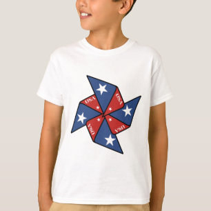 T-shirt patriótico do pinwheel