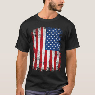 T-shirt patriótico do vertical da bandeira