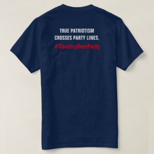T-shirt Patriotismo Verdadeiro Atravessa Linhas do Partido
