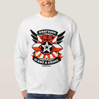 T-shirt Patrulha louca da tração - derivar não é um crime