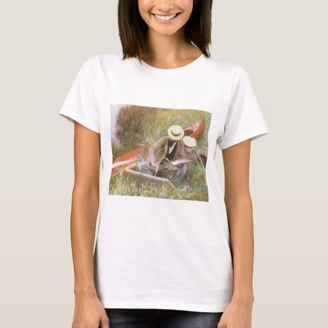 T-shirt Paul Helleu Desenho com Sua Esposa por JS Sargent (Frente)