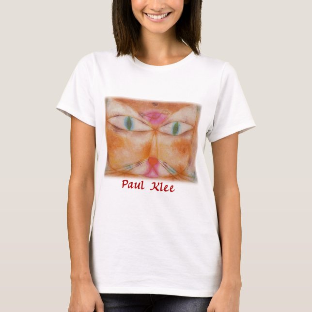 T-shirt Paul Klee - gato e pássaro (Frente)