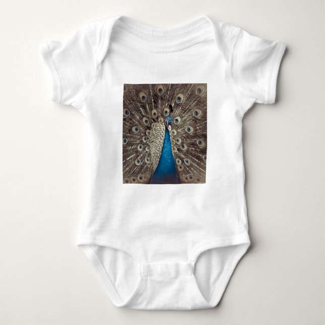 T-shirt Pavão Azul Antiquado (Frente)