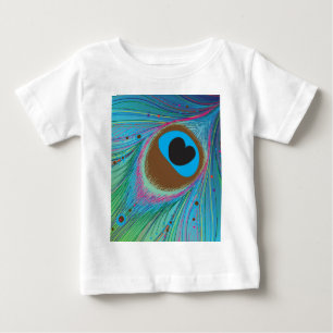 T-shirt Pavão de plano de fundo