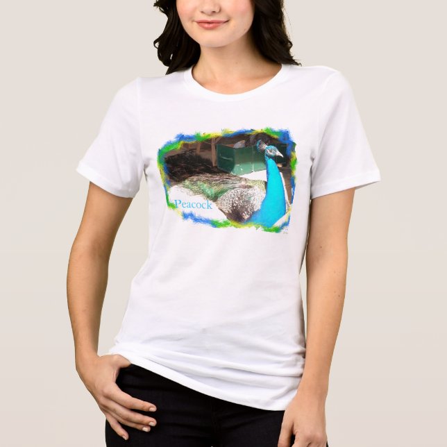 T-shirt Pavão Macho Tomando Sol (Frente)