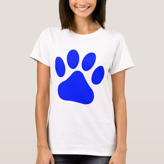 T-shirt Pawprint azul (Frente)
