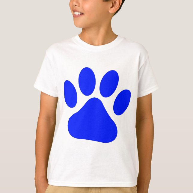 T-shirt Pawprint azul (Frente)