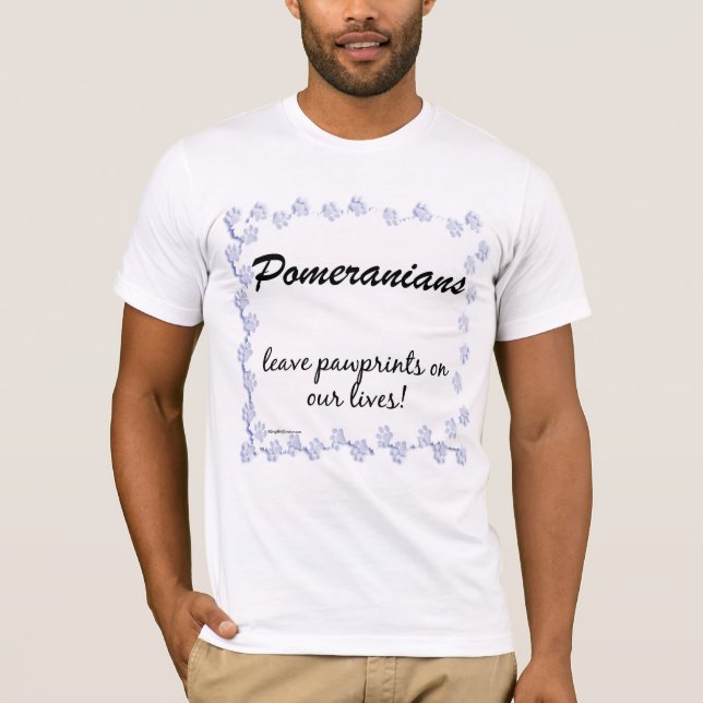 T-shirt Pawprint Pomeraniana (Frente)