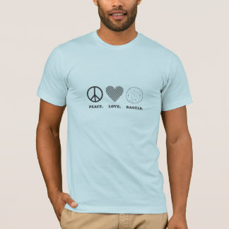 T-shirt Paz. Amor. Bagels.