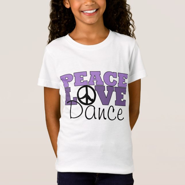 T-shirt Paz, amor & dança (Frente)
