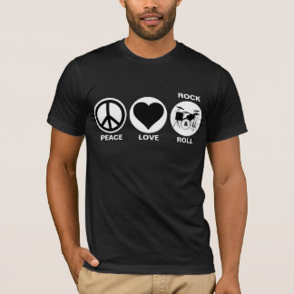 T-shirt Paz/Amor/Rock & Roll
