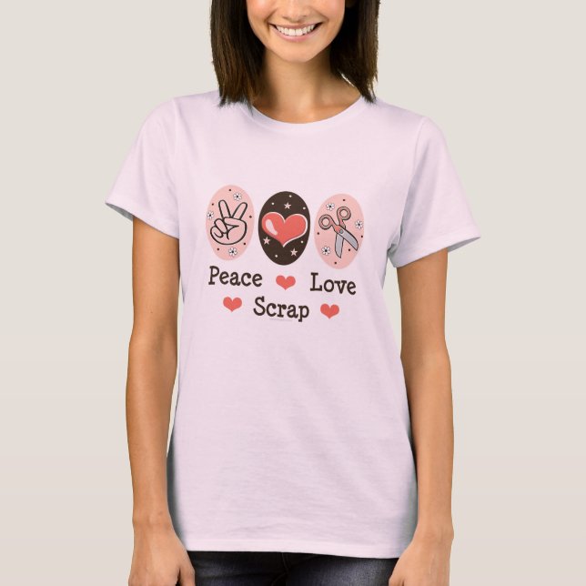 T-shirt Paz Amor Sujeira Embalagem Orgânica (Frente)