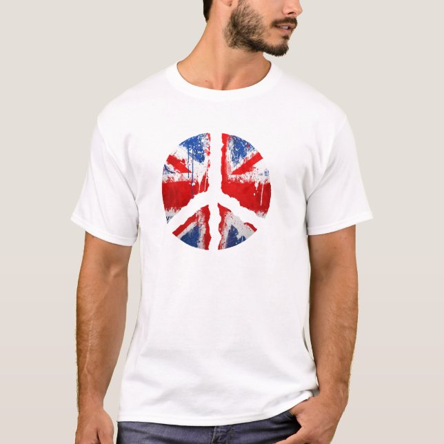 T-shirt paz britânica (Frente)