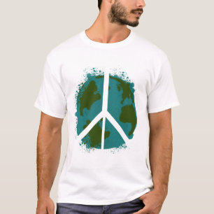 T-shirt Paz de mundo
