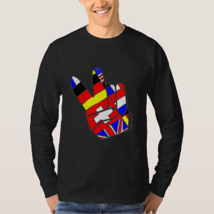 T-shirt Paz de mundo