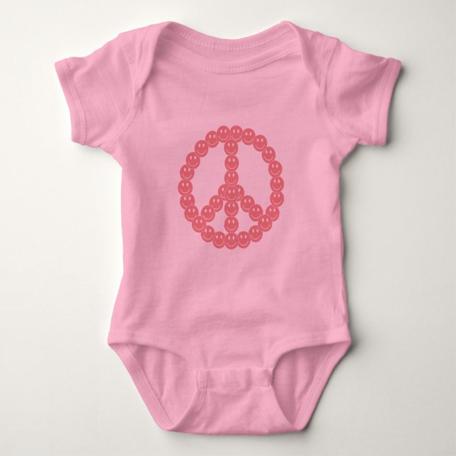 T-shirt Paz de rosto feliz (Frente)