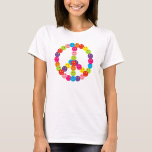 T-shirt Paz de rosto feliz