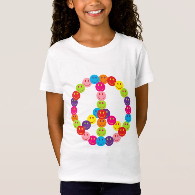 T-shirt Paz de rosto feliz (Frente)