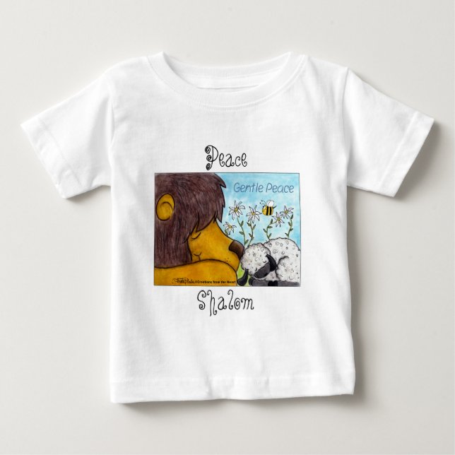 T-shirt Paz Gentil de Leão e Lamb (Frente)
