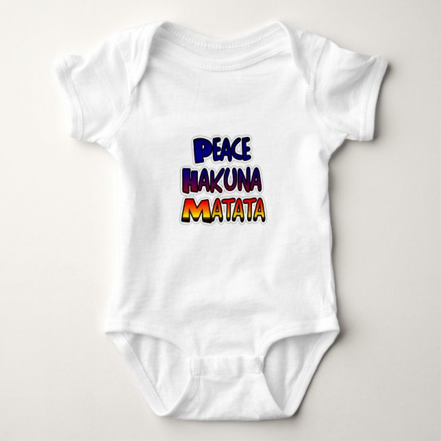 T-shirt Paz Hakuna Matata Arte Degradê (Frente)