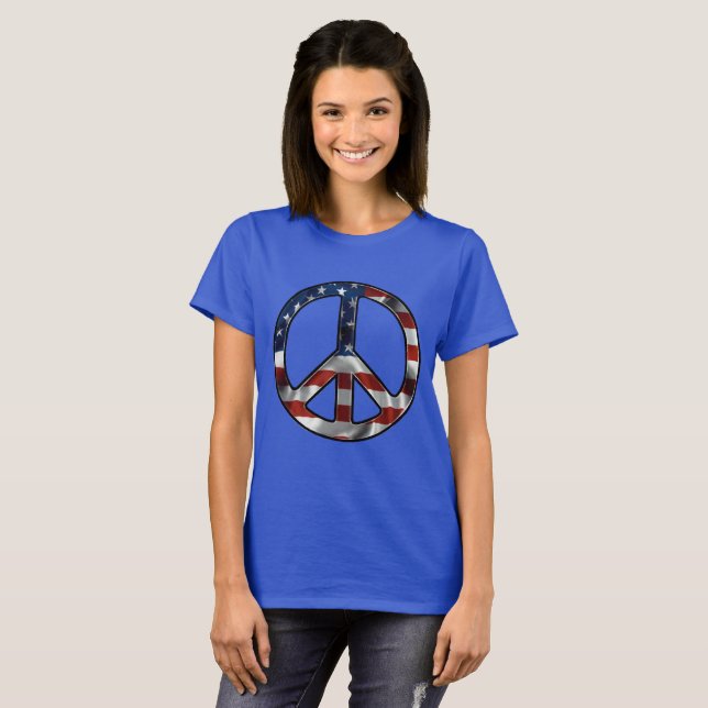 T-shirt Paz para a América (Frente Completa)